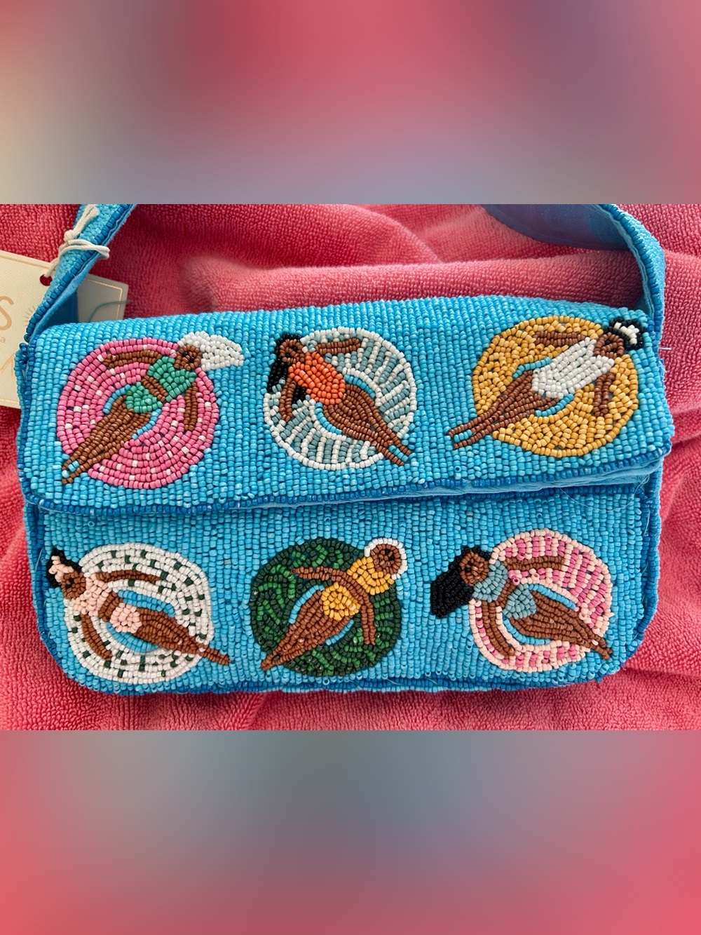 NWT- Sol & Mer Floating Beach Beauties Beaded Bag - Picture 3 of 5